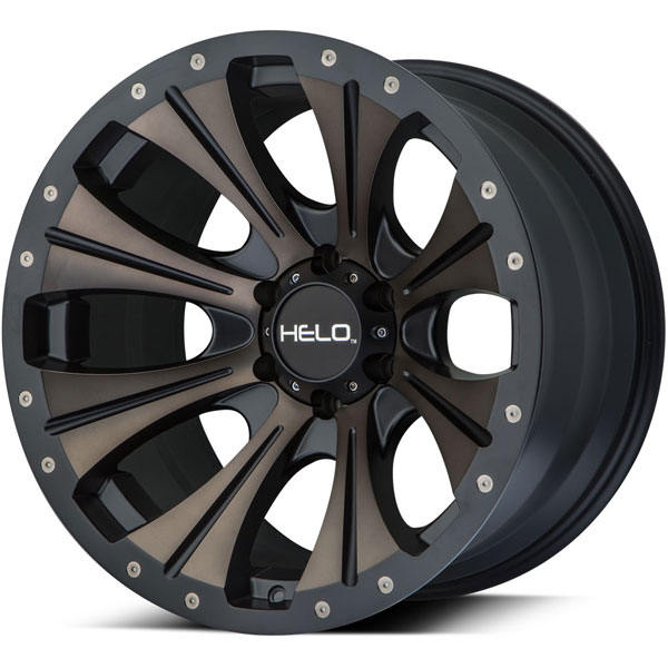 Helo HE901 Satin Black W Dark Tint Clear Wheels 4WheelOnline