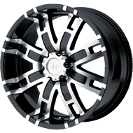 HE835, 20" x 9", 6x5.5 OS: 18 CB: 106.25 BS: 5.71-Gloss Black Machined