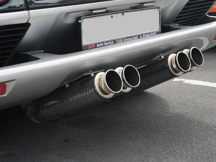 Close up picture of the Mangaflow exhaust tips