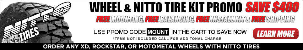 Truck Wheels Promo Free Mounting, Free Balancing, Free Install Kit, and Free Shipping! - Save $400!