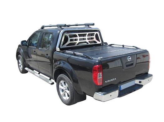 Black truck with a tonneau cover