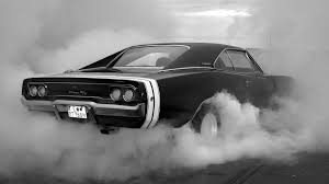 Dodge charger doing a burn out