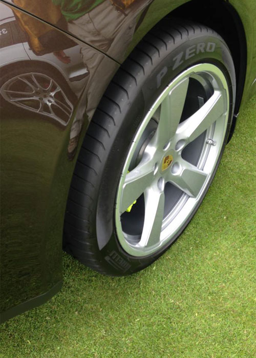 Close up of Pierlli tires consumer tire