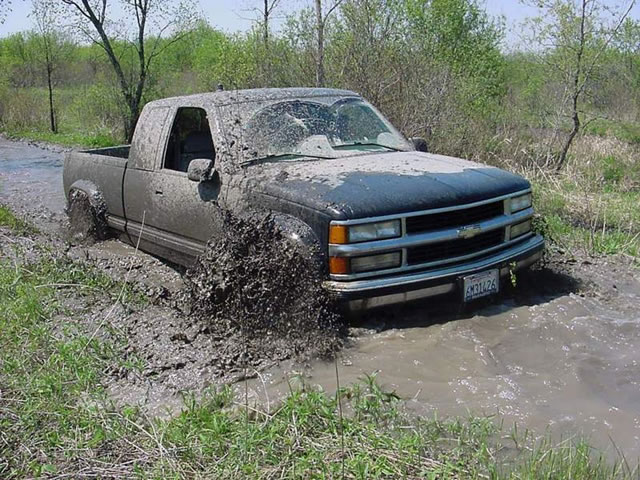 Chevy truck mudding