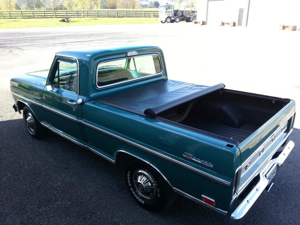 old school truck with tonneau