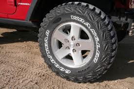 close up on a Goodyear wrangler