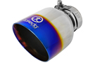 49T25454-L07  Tip 4.5" O.D. 304 SS Rolled Edge, Double Wall, MACH Force-Xp 2.5" Inlet 7" Length (Blue Flame)