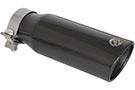 49T30404-B121  Tip 4" O.D. 409 SS Rolled Edge, Single Wall, MACH Force-Xp 3" Inlet 12" Length, Rear Exit (Blac