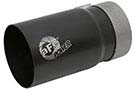 49T35404-B07  Tip 4.5" O.D. 304 SS Non-Rolled Edge, Single Wall, MACH Force-Xp 3" Inlet 7" Length (Black)