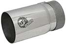 49T35404-P07  Tip 4" O.D. 304 SS Non-Rolled Edge, Single Wall, MACH Force-Xp 3.5" Inlet 7" Length (Polished)