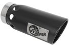49T40501-B121 Tip 5" O.D. 409 SS Rolled Edge, Single Wall, MACH Force-Xp 4" Inlet 12" Length (Black)
