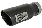 49T40502-B12  Tip 5" O.D. 409 SS Rolled Edge, Single Wall, MACH Force-Xp 4" Inlet 12" Length (Black)