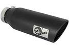 49T40601-B18  Tip 6" O.D. 409 SS Rolled Edge, Single Wall, MACH Force-Xp 4" Inlet 18" Length (Black)