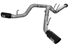 aFe Large Bore-HD 409 SS DPF-Back Exhaust System w/ Black Tips