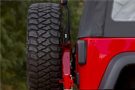 Black Powdercoated Swing Away Tire Carrier for Jeep