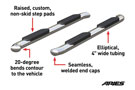 Features of Aries 4" Stainless Oval Side Bar