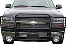 Aries Black One Piece Grille Guard on a Chevy Pickup