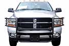 Aries Black One Piece Grille Guard installed on a Dodge Ram Pickup