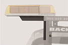 BackRack light bracket with 16 x 7-inch base can be installed in the driver or in the passenger side
