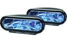 Pair of FF 75 Blue Driving Lamps in black housing