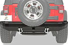 Bestop HighRock 4x4 Rear Bumper w/ hitch and roller mount installed on a Jeep TJ