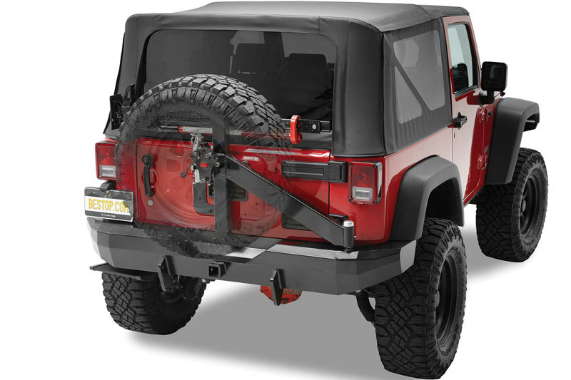 Jeep JK with Bestop HighRock 4x4 Rear Bumper with Tire Carrier