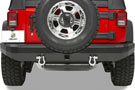 Black Bestop HighRock 4x4 Rear Bumper installed on Jeep JK