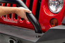 Installation of black Bestop HighRock 4x4 Grille Guard to a Jeep JK