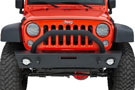Black Grille guard and front bumper on a Jeep TJ