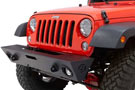 Angled view of HighRock 4x4 Front Modular Bumper on the JK Wrangler