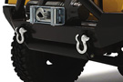 D-Rings installed on a Jeep's off-road bumper
