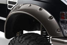 Installed Bushwacker Cut-Out Front Fender Flare on a Ford Super Duty