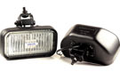 Delta 410 Series Fog Lights with clear lens in black PVC housing