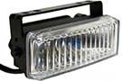 Delta 45H Series HID Fog Light with clear lens in black housing