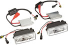 Pair of Delta 45H Series HID Fog Lights with wire harness, fuse and relay