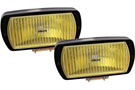 Delta Auxiliary 220 Series Lights with amber lens in black powder-coated housing