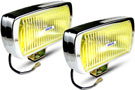 Delta Auxiliary 220 Series Lights with amber lens in chrome housing