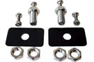 Delta 2 black powder-coated brackets with stainless steel spacers and bolts