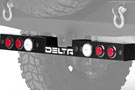 Delta LED Black Ground Bar with Turn/Stop/Backup light installed under Jeep's bumper