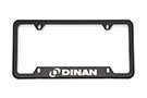 Dinan stainless steel license plate frame in black finish