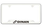 Dinan stainless steel license plate number in polished finish