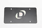 Dinan stainless steel black marque plate with offset logo