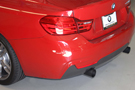 Installed Free Flow Stainless Steel Exhaust with Black Tips from Dinan