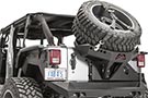 Fab Fours Slant Back Tire Carrier with 3-point strap system