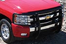 Chevy Silverado equipped with Factory Outlet Black Grille Guard