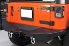 Angled view of a Jeep Wrangler with Rear Bumper w/ Recovery Hitch