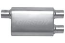 Gibson CFT Superflow Muffler with Offset Inlet and Dual Outlet