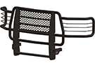 Black powder-coated Go Industries Rancher Grille Guard