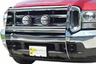 Go Industries Chrome Knockdown Grille Guard on a Ford Pickup