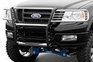 Go Rhino 3000 Series StepGuard with Brush Guards Installed on a Ford Truck